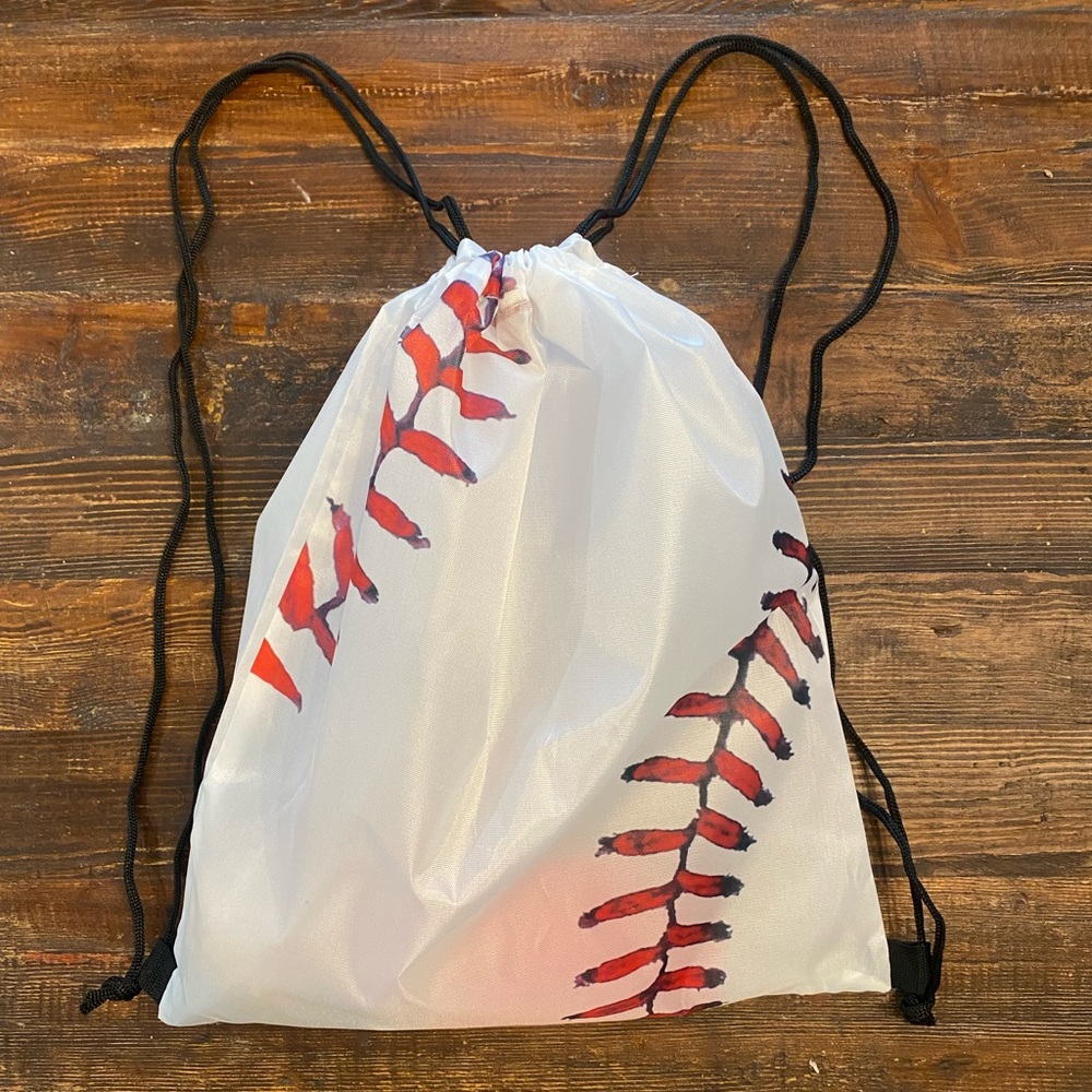 3 X Baseball Drawstring Bag Set of 3 / New NWOT - Picture 2 of 2